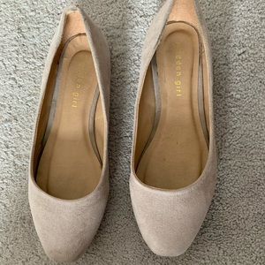 Tan suede flats